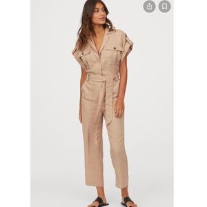 Tan Safari Jumpsuit